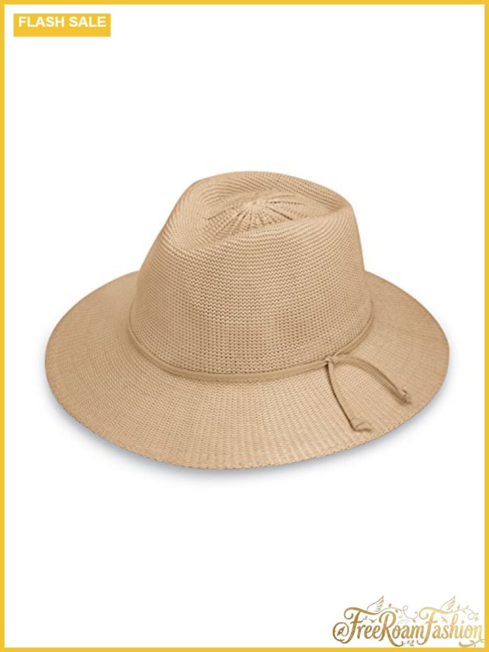 Women's Poly-Straw Fedora Wide Brim UPF 50+ Packable Sun Hat